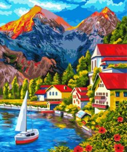 Mountain Lake Paint By Numbers