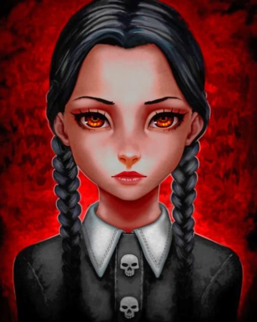 Wednesday Addams Paint By Numbers - Num Paint Kit