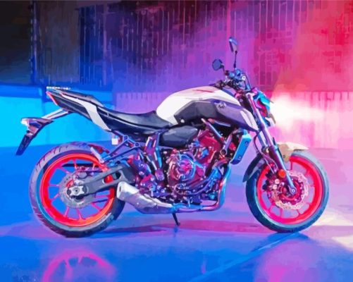 Cool Yamaha MT 07 Paint By Numbers 
