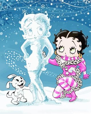 Betty Boop Snow Paint By Numbers