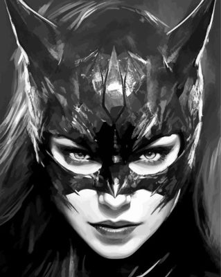 Black And White Cat Woman Paint By Numbers