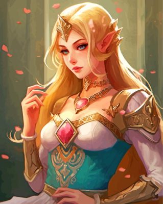 Princess Zelda Paint By Numbers 