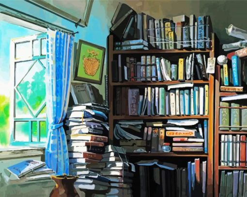 Studio Ghibli Library Paint By Numbers