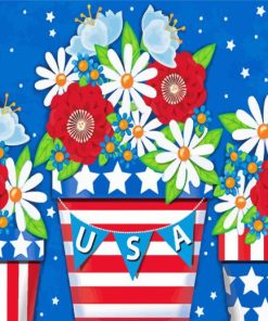 American Patriotic Plants Paint By Numbers