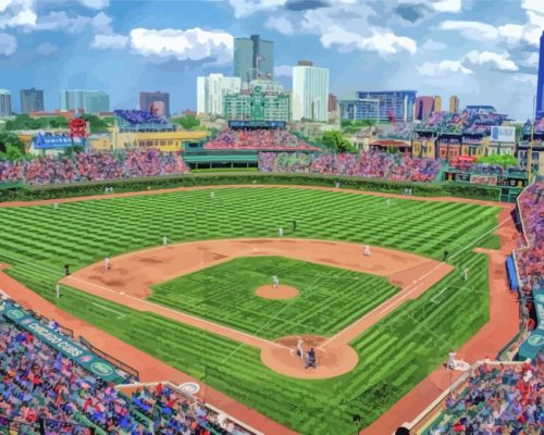 Cool Wrigley Field Chicago Paint By Numbers