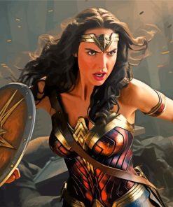 Wonder Woman Fighting Paint By Numbers