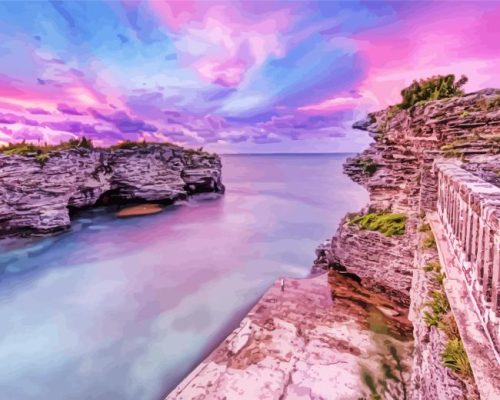 Horsehoe Bay Bermuda Sunset Paint By Numbers 