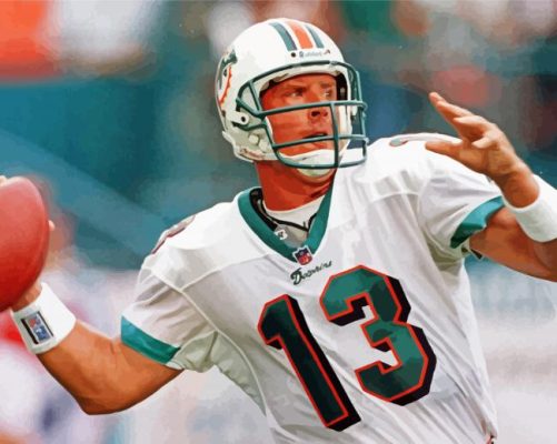 Cool Dan Marino Paint By Numbers