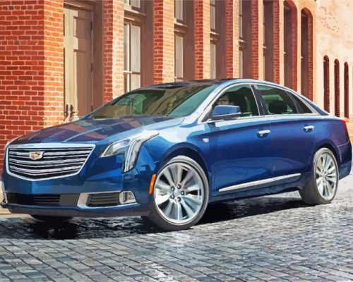 Blue Cadillac XTS Paint By Numbers
