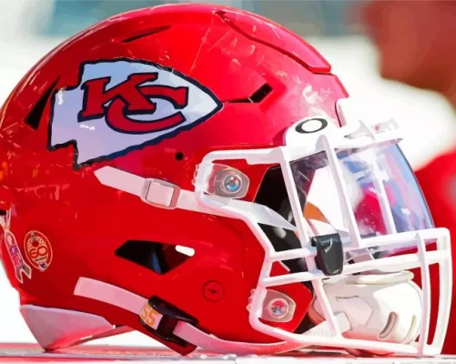 Cool Kansas City Chiefs Helmet Paint By Number