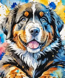 Bernese Puppy Paint By Number