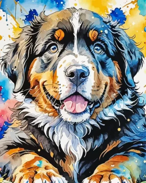 Bernese Puppy Paint By Number