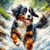 Happy Bernese Dog Paint By Number