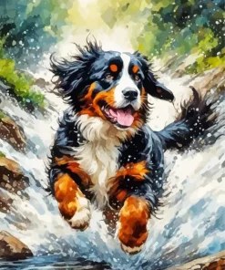 Happy Bernese Dog Paint By Number