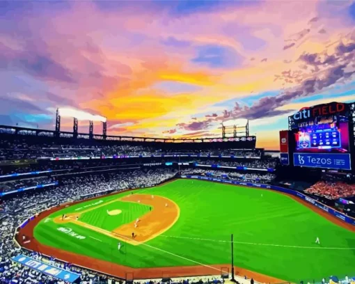 Citi Field NYC Stadium Paint By Numbers