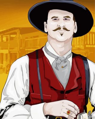 Tombstone Val Kilmer Illustration Paint By Numbers