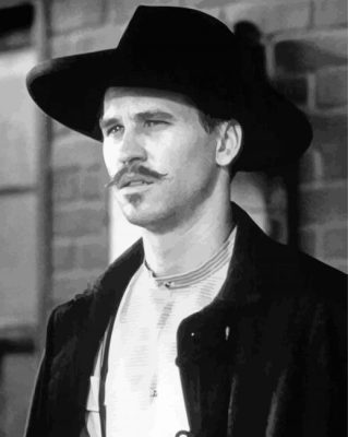 Black And White Tombstone Val Kilmer Paint By Numbers 