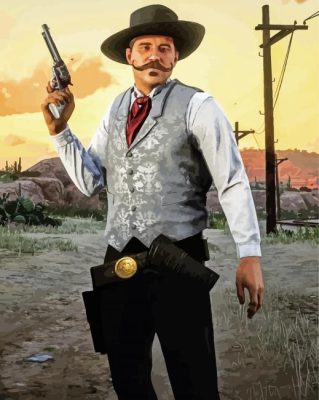 Tombstone Val Kilmer Art Paint By Numbers 