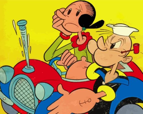 Olive Oyl And Popeye Paint By Numbersé