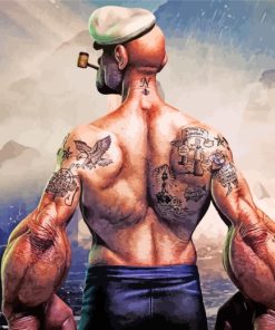 Powerful Popeye Paint By Numbers
