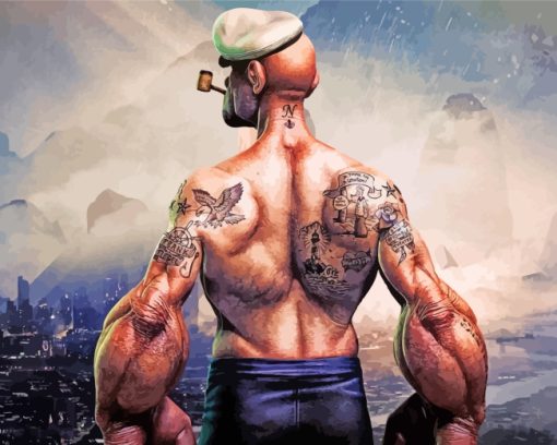 Powerful Popeye Paint By Numbers