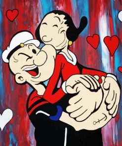 Popeye And Olive Paint By Numbers