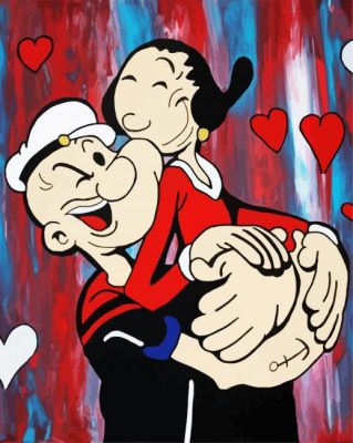 Popeye And Olive Paint By Numbers