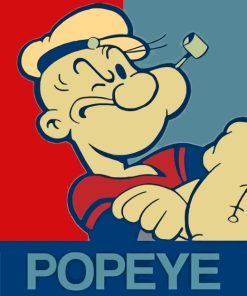 Popeye the Sailor Man Poster Paint By Numbers