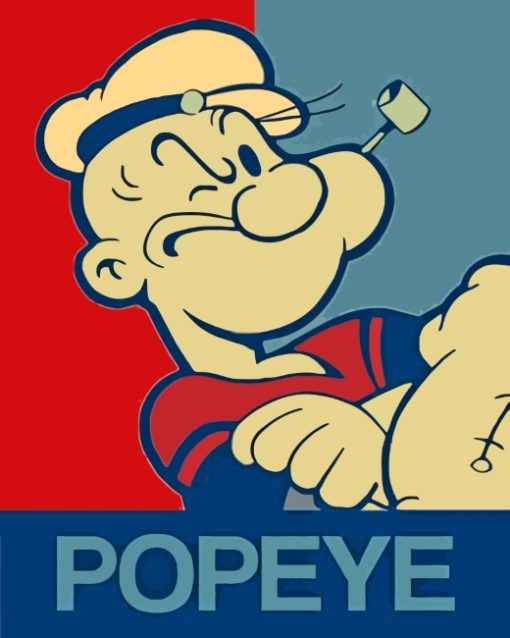 Popeye the Sailor Man Poster Paint By Numbers