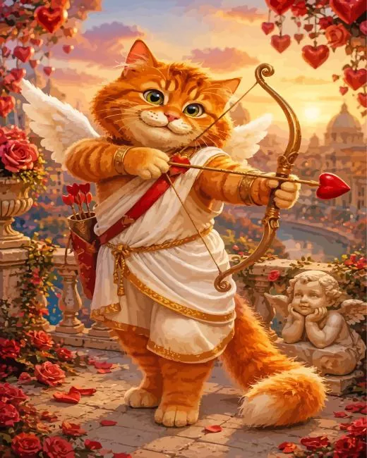 Cupid Cat Diamond Painting Kits Cupid Cat Paint By Numbers