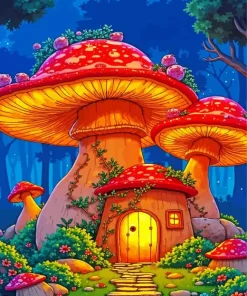 Gnome House Stars Paint By Numbers