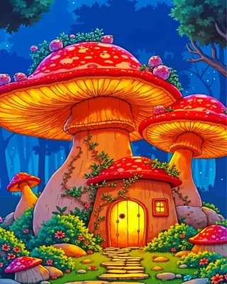 Gnome House Stars Paint By Numbers 