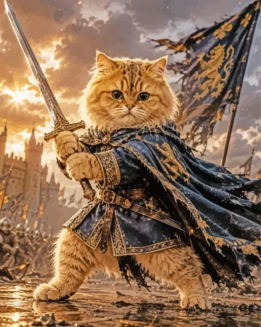medieval cat Diamond Painting Kits Medieval Cat Paint By Numbers